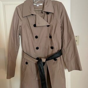 DKNY Women's Double-Breasted Trench Coat - Taupe